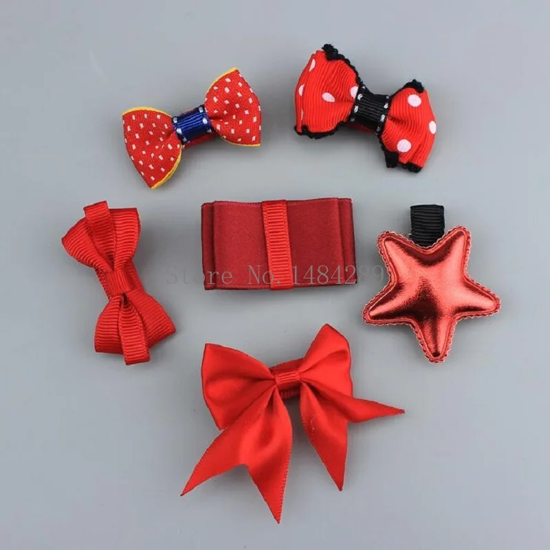 6 шт./компл. новые модные заколки для волос детей детские с бантом и цветами