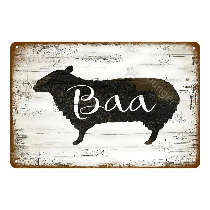 YD7882BI Fresh Eggs Black Grouse Metal Signs Beef Cow Chicken Meat Collection Poster Vintage Wall Painting Craft Farm House Decor YI-164 - Цвет: YD7882BI