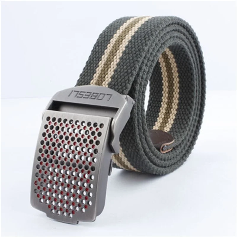 Ремень брезентовый мужской повседневный модный пояс в стиле ВВС на пуговицах из