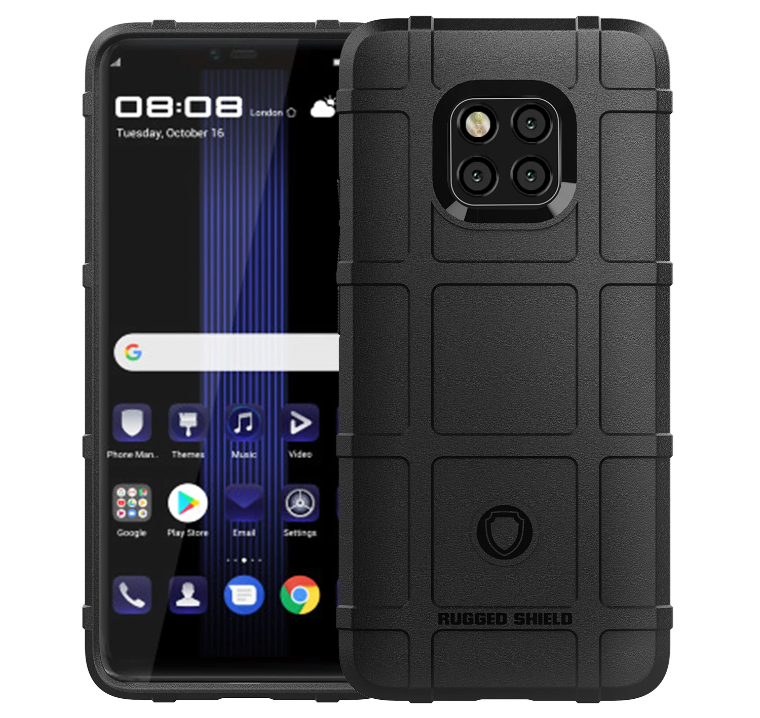 Армированный противоударный чехол для Huawei Mate 20 RS Porsche Design из углеродного волокна