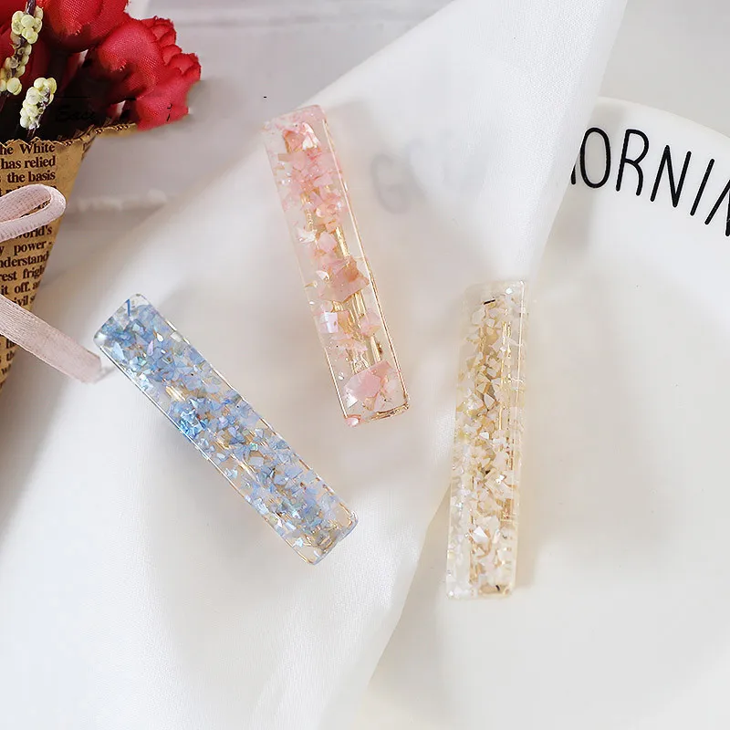 Timlee H014 New Sweet Transparent Acrylic Barrettes Hair Clips Fashion Accessories wholesale | Украшения и аксессуары