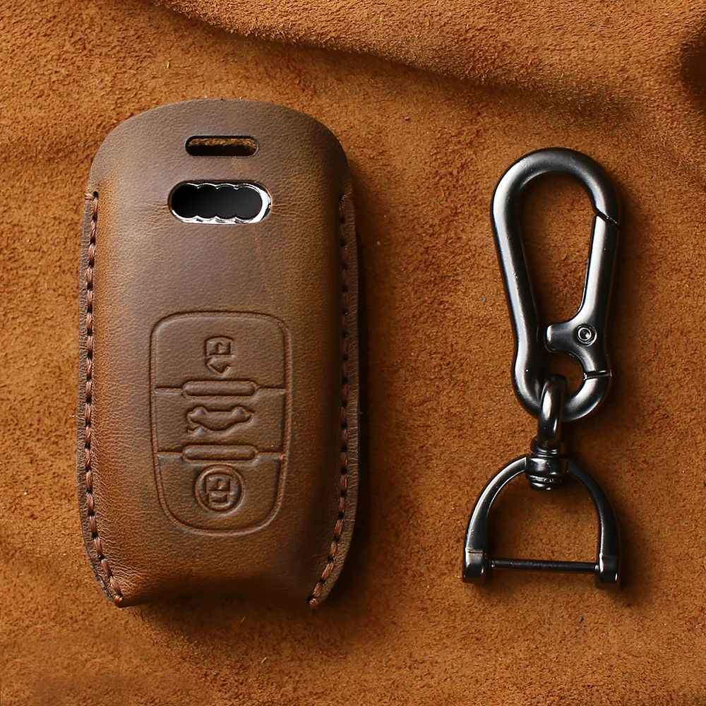 Чехол Dandkey для автомобильных ключей из натуральной кожи чехол Audi A1 A2 A3 A4 A5 A6 A7 TT Q3 Q5