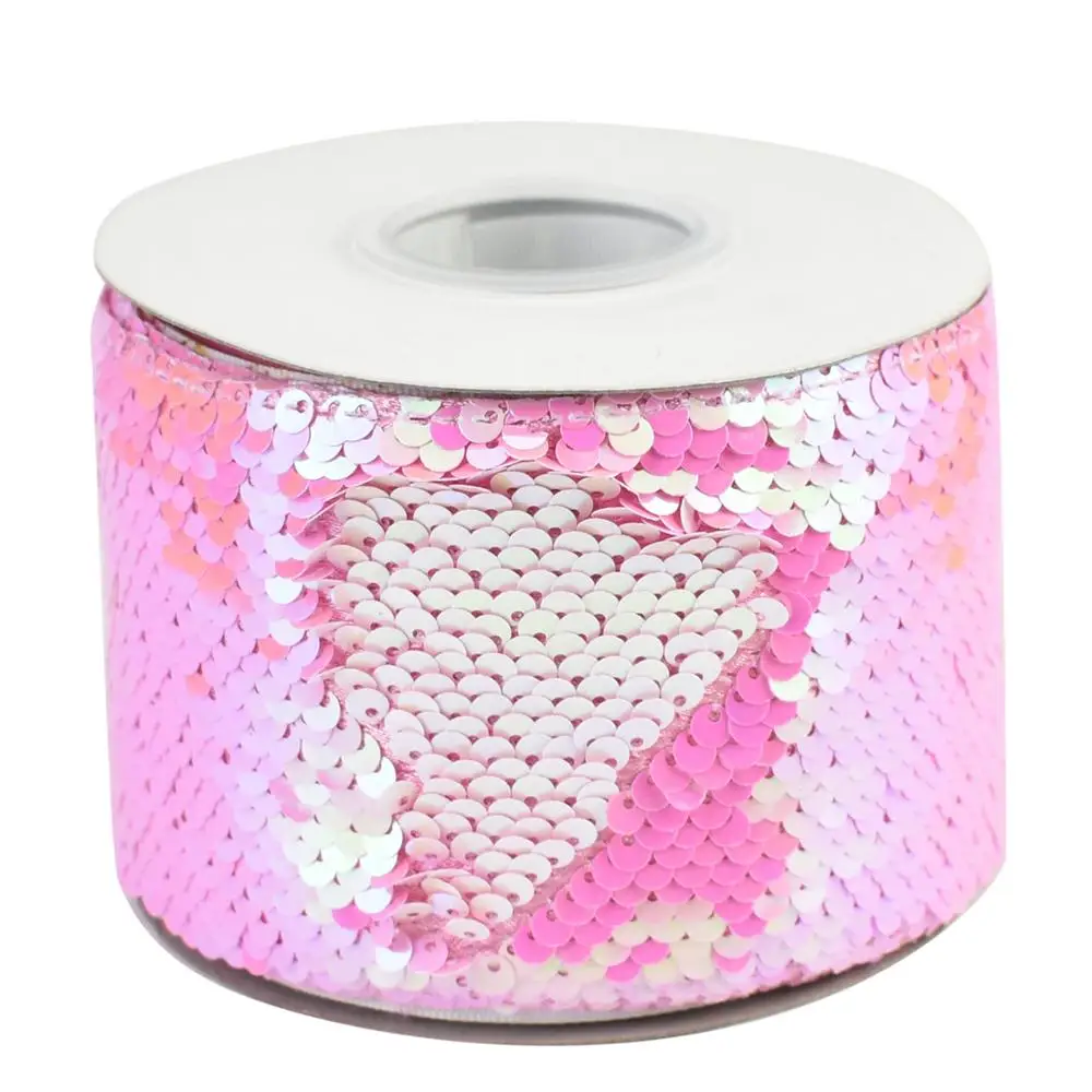 75mm Reversible Glitter Sequin Ribbon - HSDRibbon - 3 Inch Width - 25 Yards per Roll image 4