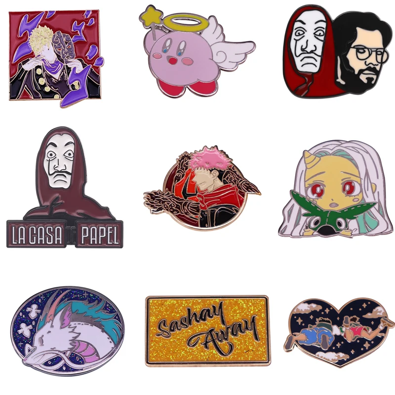 

E3556 Anime Enamel Pin Cartoon Cute Brooch Collection Metal Lapel Pin Badge Brooches for Women Men Jewelry Gifts