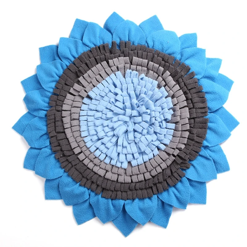 

Round Flower Shape Dog Snuffle Feeding Mat Pet Nosework Training Slow Eating Durable Play Pad Washable Cushion Soft