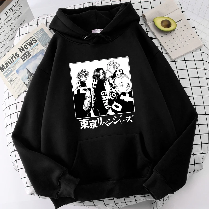 

2021 neue sommer anime unisex Tokyo Revengers hoodie kurzarm rundhals lose mode gedruckt baumwolle