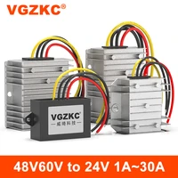 vgzkc 48v60v to 24v 1a30a dc power converter 30 72v to 24v automotive step down module dc dc transformer