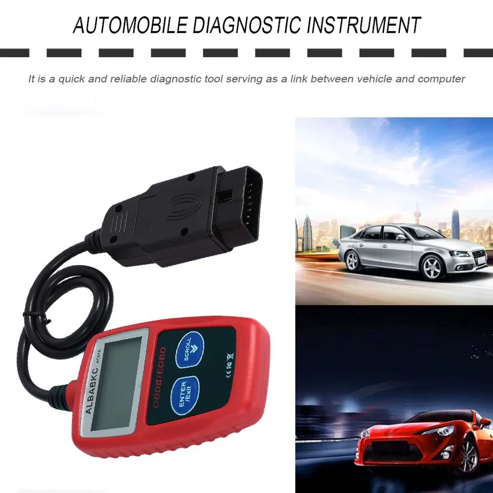 AC618 Сканер диагностический код ридер OBD II автомобильный диагностический инструмент универсальный инструмент для диагностики неисправности транспортного средства