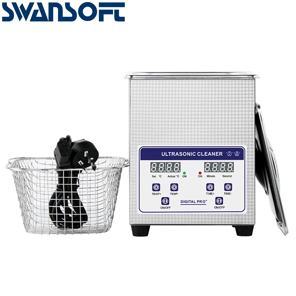 

SWANSOFT 2L Ultrasonic Cleaner Digital Timer Stainless Steel Bath Jewelry Glasses Watch Cleaning Machine