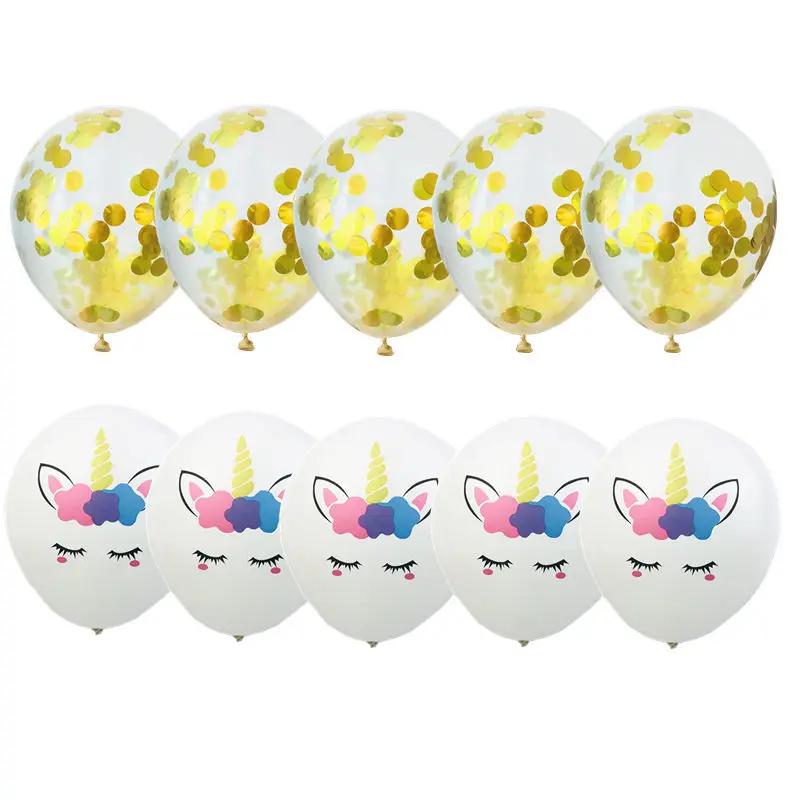 10 шт. декоративные латексные шары в виде единорога|Воздушные и аксессуары| |