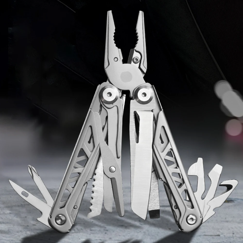 

EDC Camping Multitool Pliers Cable Wire Cutter Multifuncional Multi Tools Outdoor Survival Folding Knife Screwdriver Saw Clamp