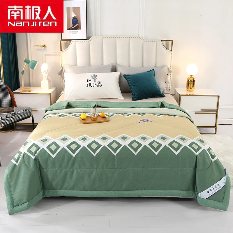 

NANJIREN Home Textile Products Summer Comforter Modern Simple Print Water Wash Jacquard Comfortable Cotton Twill Quilt