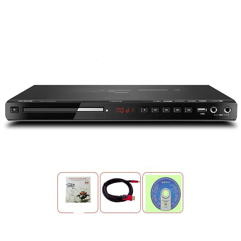 KYYSLB 36*21*3.3cm 10W DVD Player 5.1 Channel Home EVD USB Card Reader HD VCD Children Portable CD Full Format | Электроника