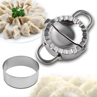 2pcsset dumpling maker stainless steel dough cutter eco friendly pie ravioli dumpling mold dough press pastry accessories