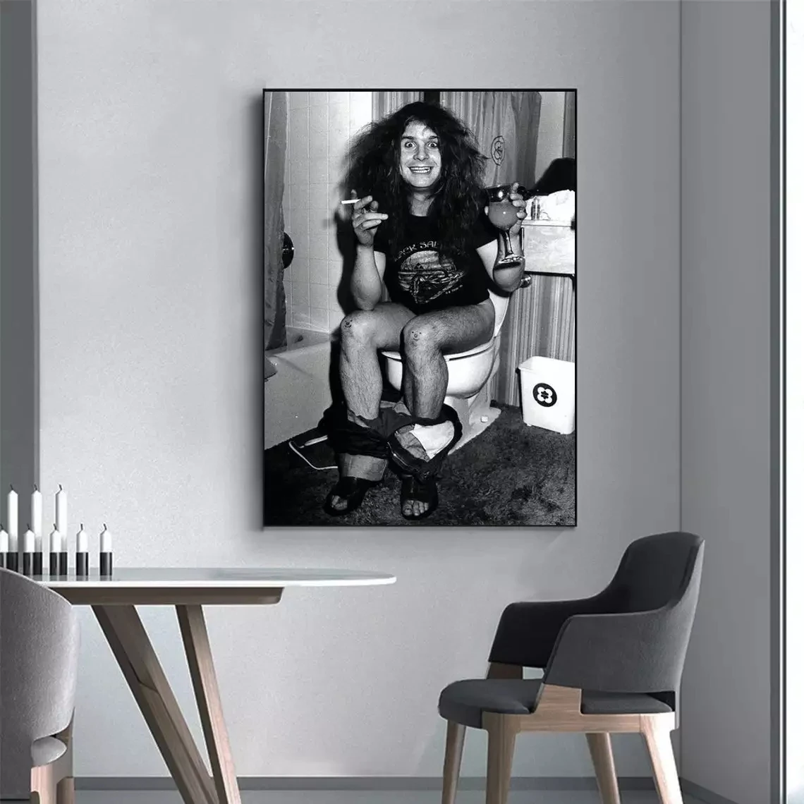

Modular Canvas Ozzy Osbourne Pictures Black White Girl Painting Home Decor Prints Poster Living Room Modern No Frame Wall Art