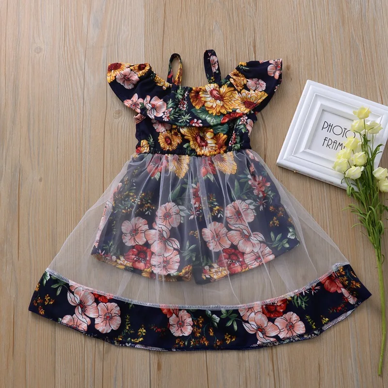 kids girl summer dress 2020 floral lace pretty clothese children's baby little princess dresses for party clohing | Детская одежда