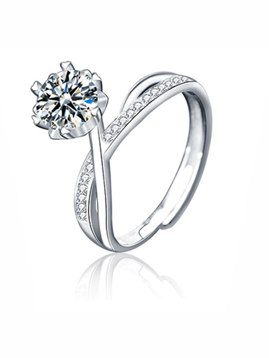 

2021s925 sterling silver hot sale women's moissanite ring, luxury brand, simple and stylish, banquet gift