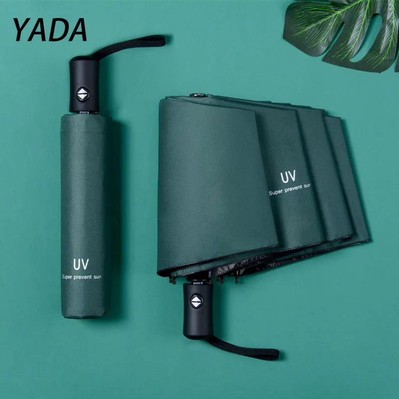 

YADA High Quality Folding Automatic Umbrella Sunny And Rainy UV Protect Umbrella For Women Brand Windproof Umbrellas YS210045