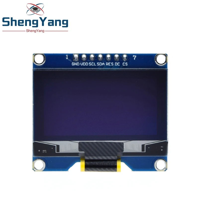 TZT 1.54 inch 7PIN White Blue OLED Screen Module SSD1309 Drive IC Compatible for SSD1306 SPI Interface 128*64 | Электронные