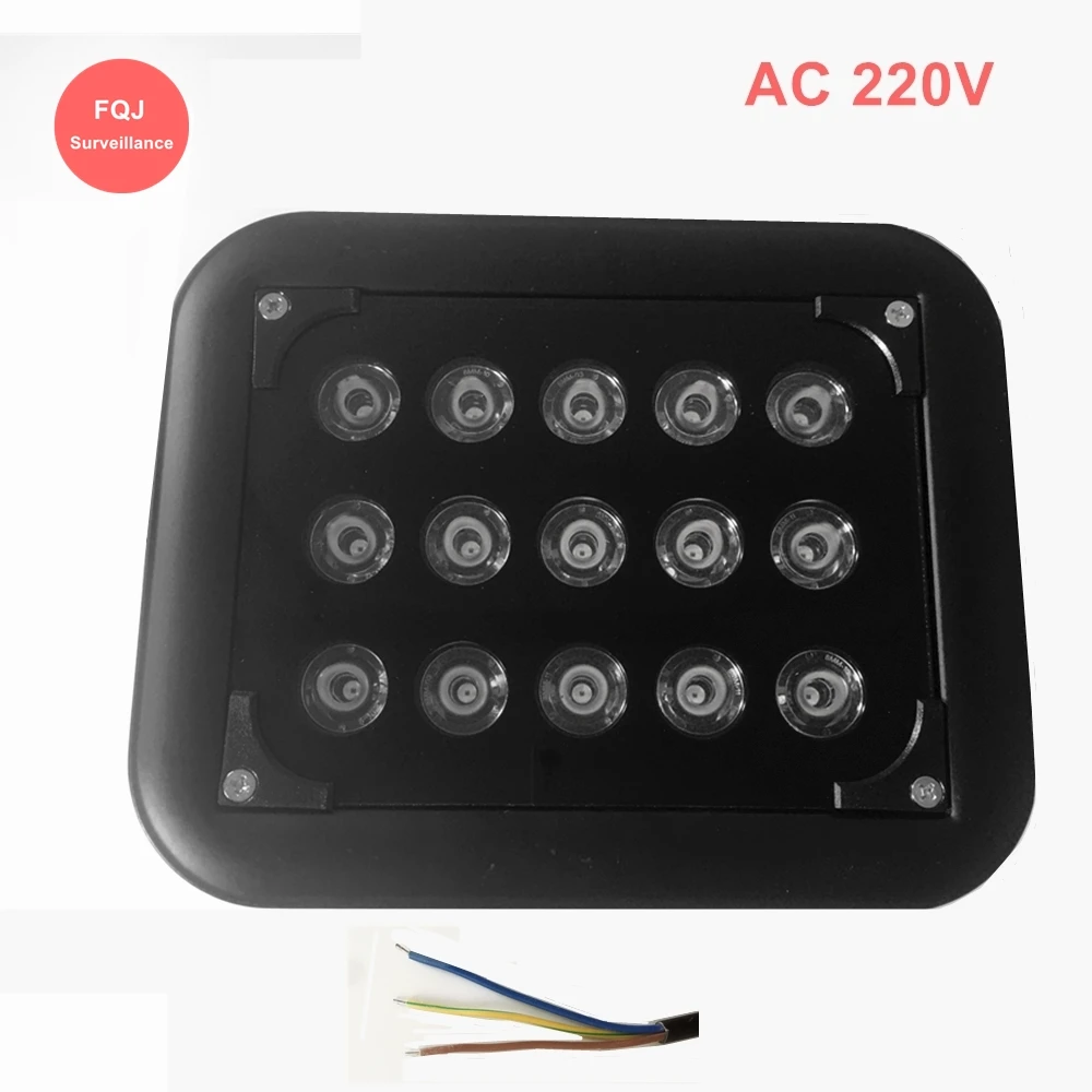 

IR CCTV Leds IR Illuminator AC 220V infrared Lamp 15pcs Array Led IR Waterproof Night Vision Fill Light for CCTV Camera