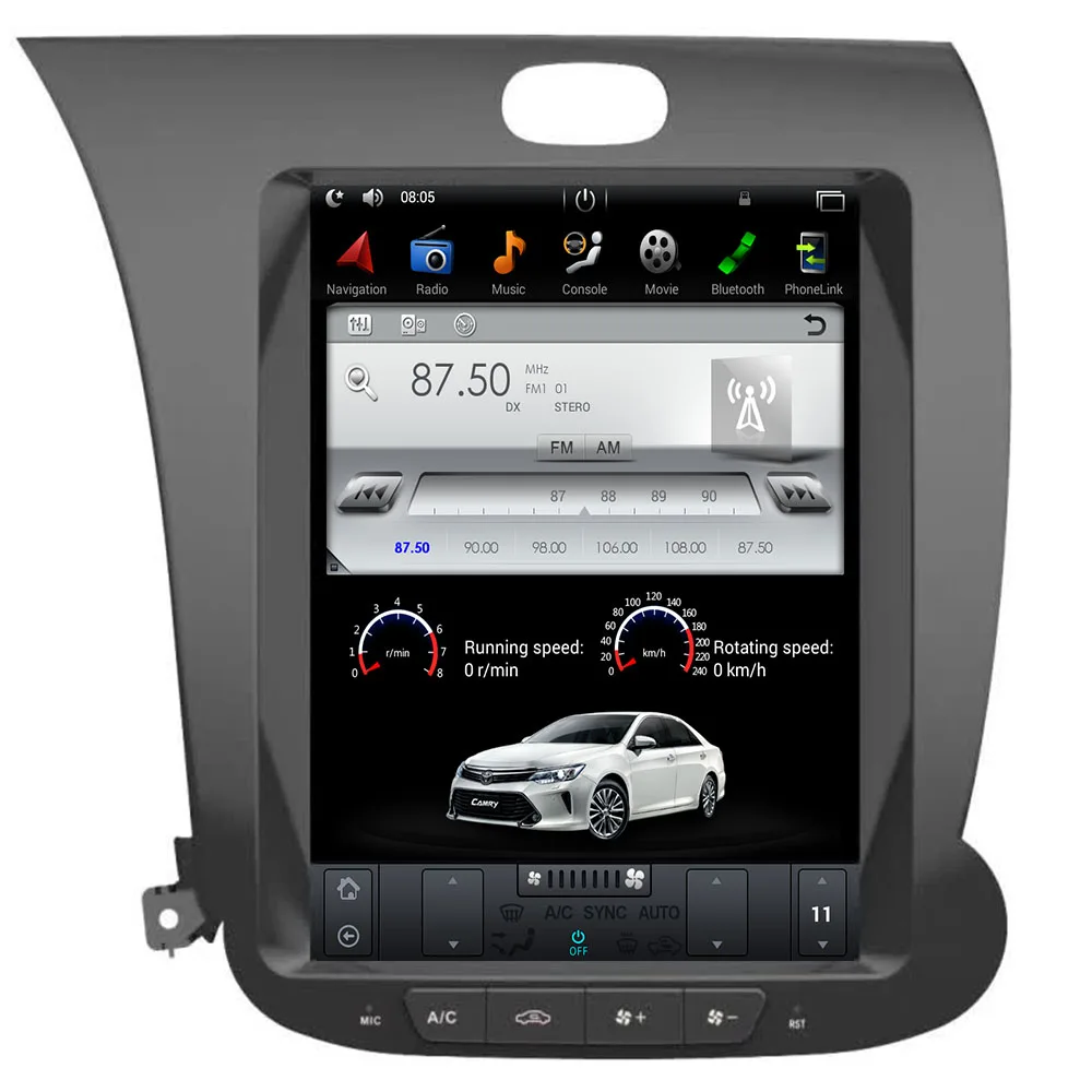 Автомобильный DVD плеер Tesla Type 10 4 дюйма Android 9 0 7 1 6 подходит для KIA CERATO/K3/FORTE 2013 2014 2015