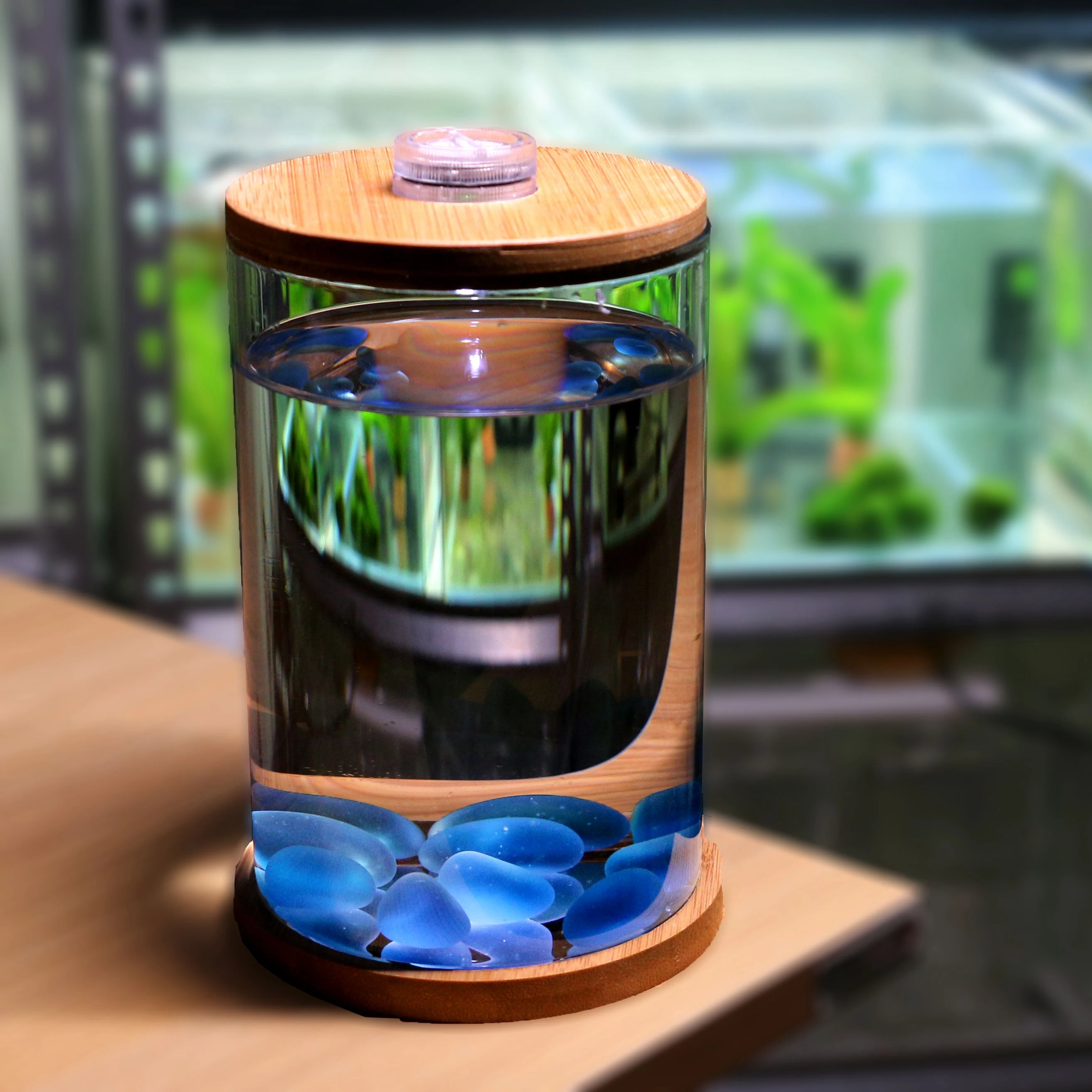 Dou Fish Tank Office Desktop Creative Microview Mini Small Glass Tropical Aquarium Ecological Bottle | Дом и сад
