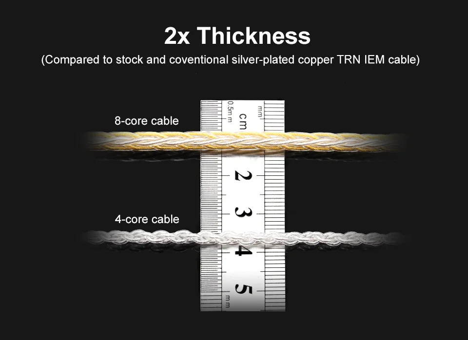 TRN 8 Core посеребренный кабель HIFI наушники MMCX/2Pin разъем использовать для TRN V10/V20/V60 V30 V80 IM1 IM2 X6 TFZ