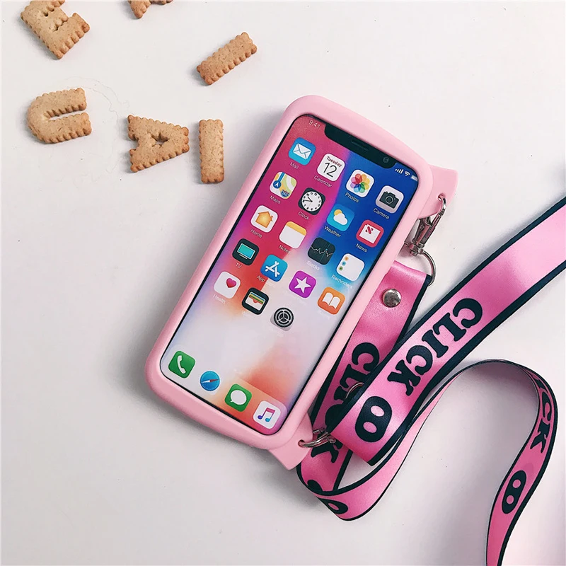 Силиконовый чехол с кольцом-держателем для IPhone 6 6S 7 8 Plus X XS MAX XR | Мобильные