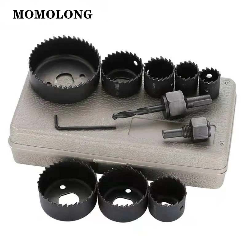 

Free Shipping 19-127mm Hole Saw Cutting Set Kit Drilling Tool Wood Metal Cutter Mandrels Saws Core Drill Bits Woodworking