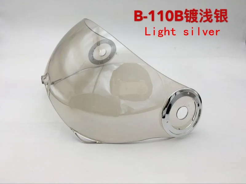Model 1 Light silver BEON B-110B с открытым лицом шлем козырек линзы анти-УФ мотоциклетный шлем для зеркальные защитные очки B110B защитное стекло забрало шлема - Цвет: Model 1 Light silver