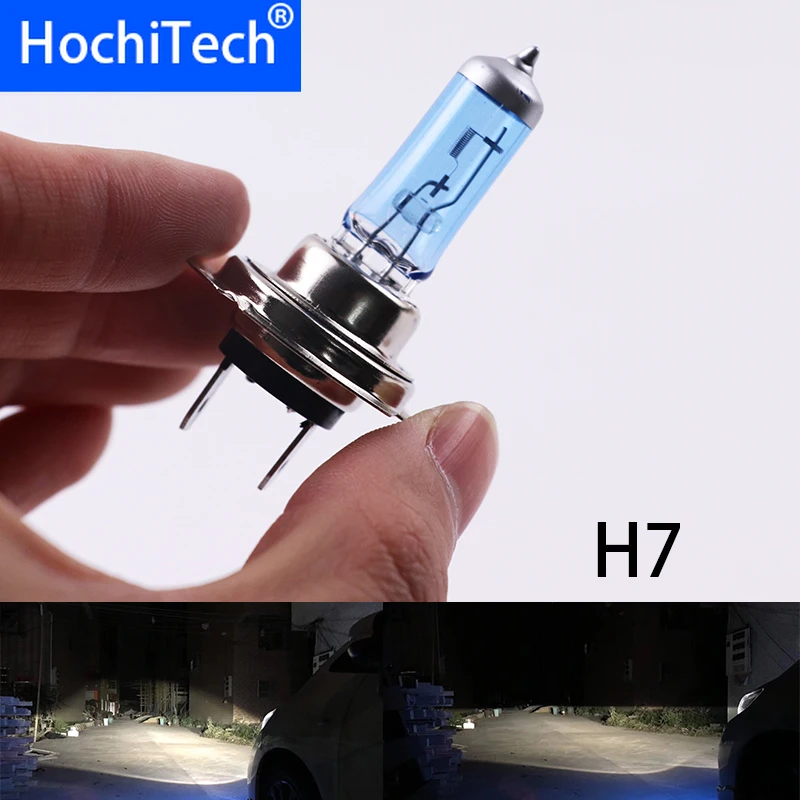 Высокое качество H7 галогенная лампа 6000K 12V 100W 55W 3000Lm ксеноновая темно синяя супер