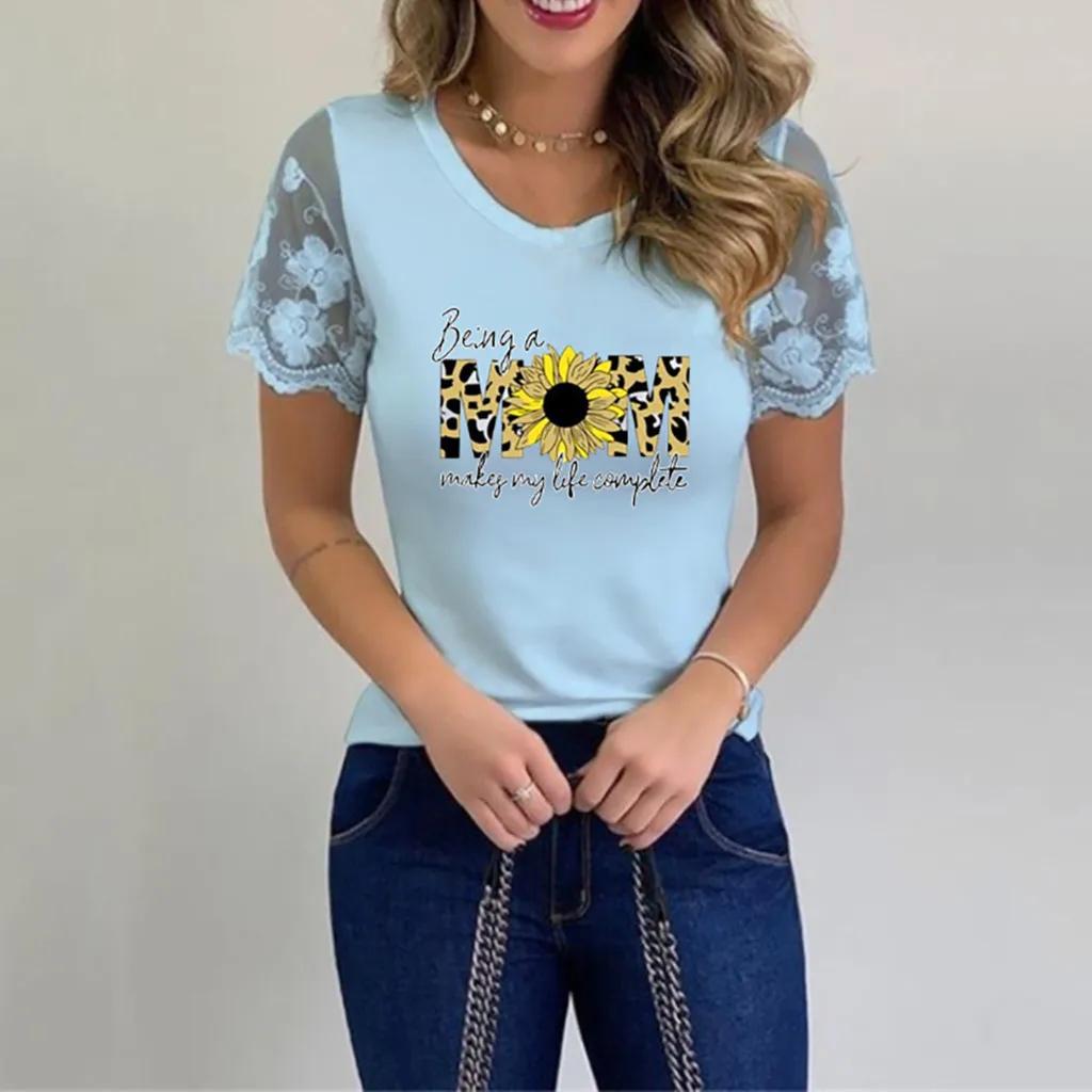 Летние футболки размера плюс женская футболка с коротким рукавом и круглым
