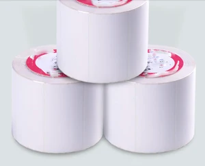 Температурная Водонепроницаемая виниловая 50*20 мм * 2000 шт.рулон, Термотрансферная пустая наклейка со штрих-кодом