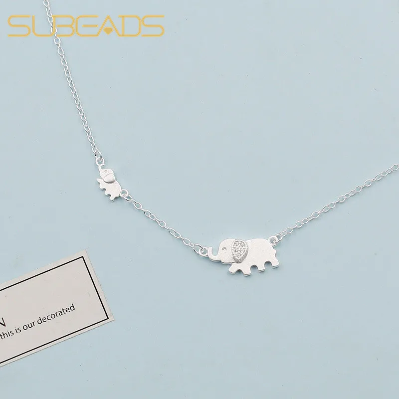 

Цепочка-чокер женская из серебра 925 пробы, милая подвеска в виде слона пробы