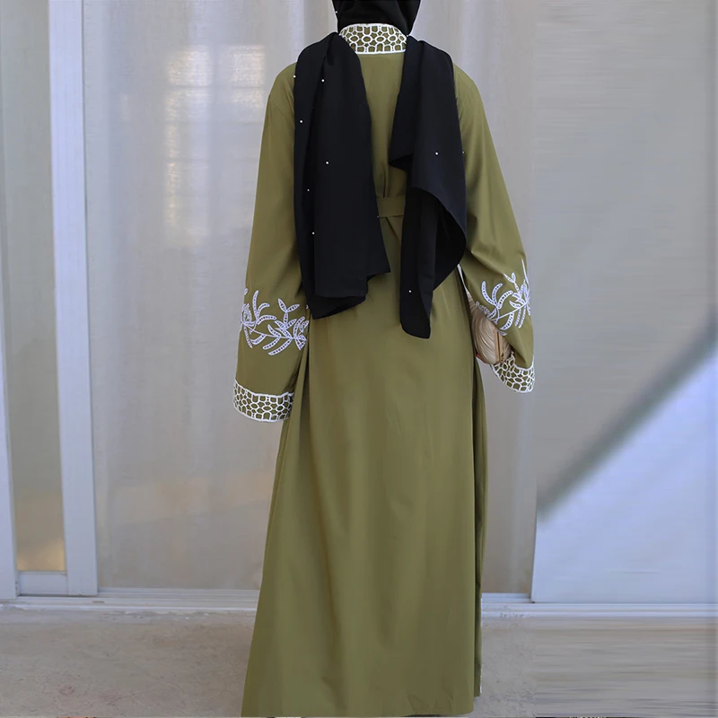 Siskakia Eid Mubara Abaya мусульманский 2020 новый кружевной вышитый лоскутный Дубай абайя