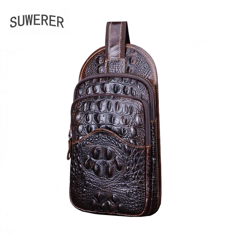 Новая мужская сумка SUWERER 2020 из натуральной воловьей кожи модная нагрудная