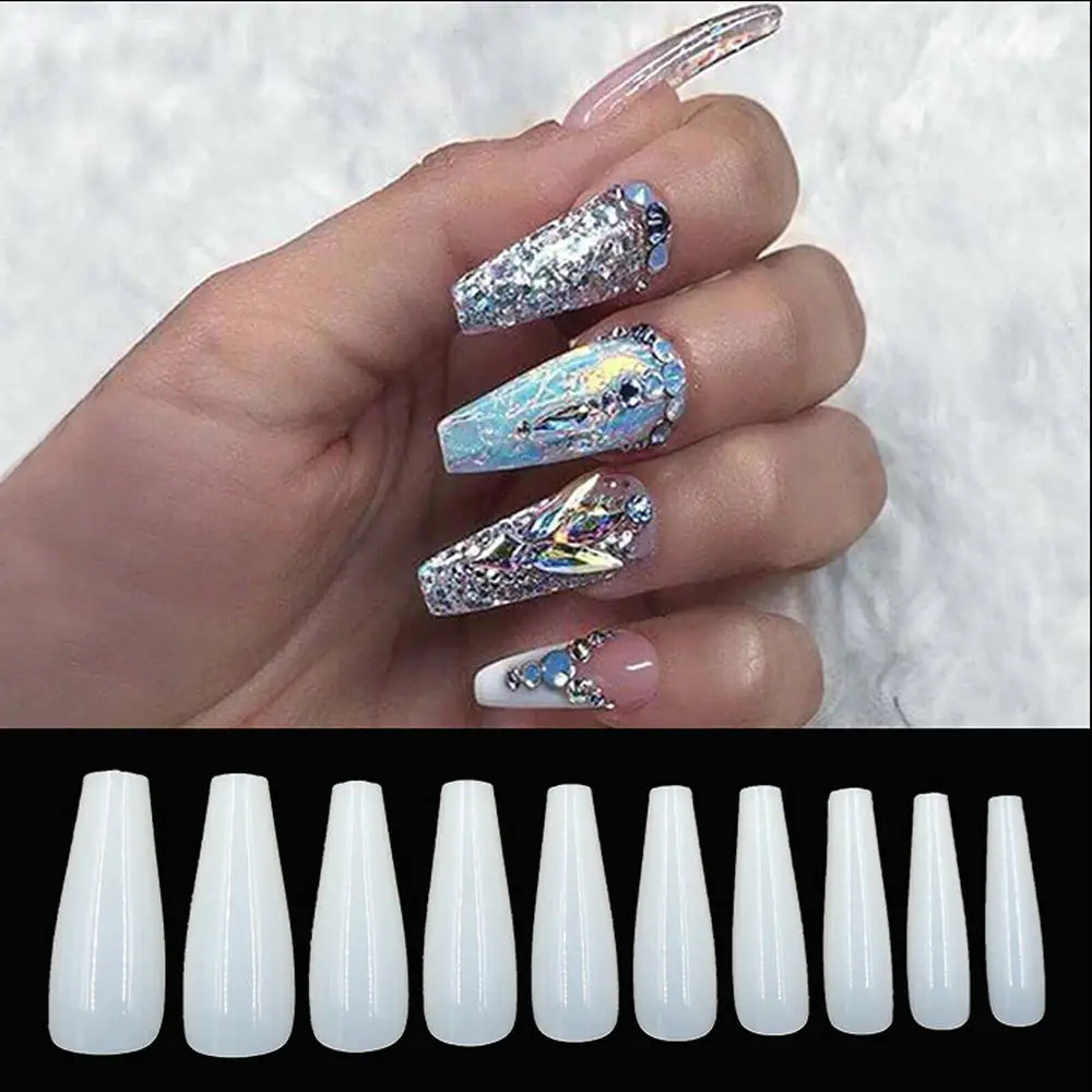 

ABS Plastic False Nail Tips Full Cover False Nail Tips for Salon Home Nail Art Design 500pcs Nail Piece Art Accessories