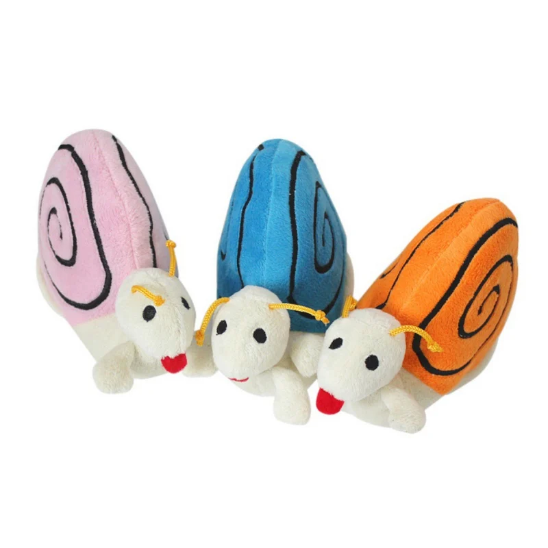 1Pcs/Set 20*7cm Pet Products Pets bite vocal toy snail Snail Shape Dog Toy Plush Squeak for Dogs | Дом и сад