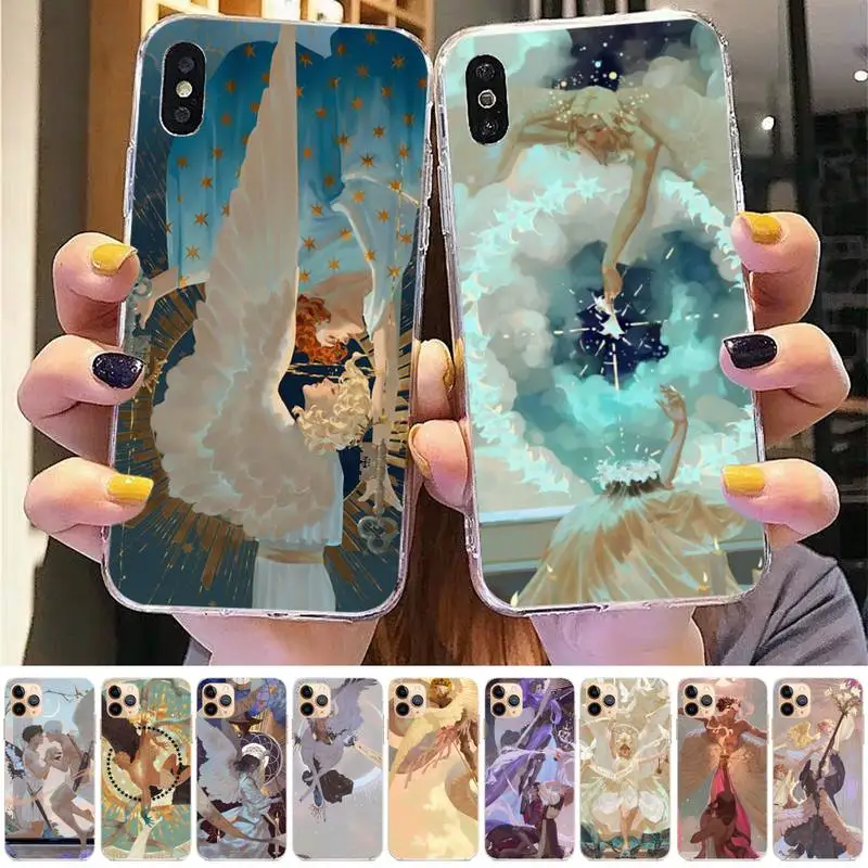 

Clouds Clow Angels Phone Case for iphone 13 11 12 pro XS MAX 8 7 6 6S Plus X 5S SE 2020 XR case