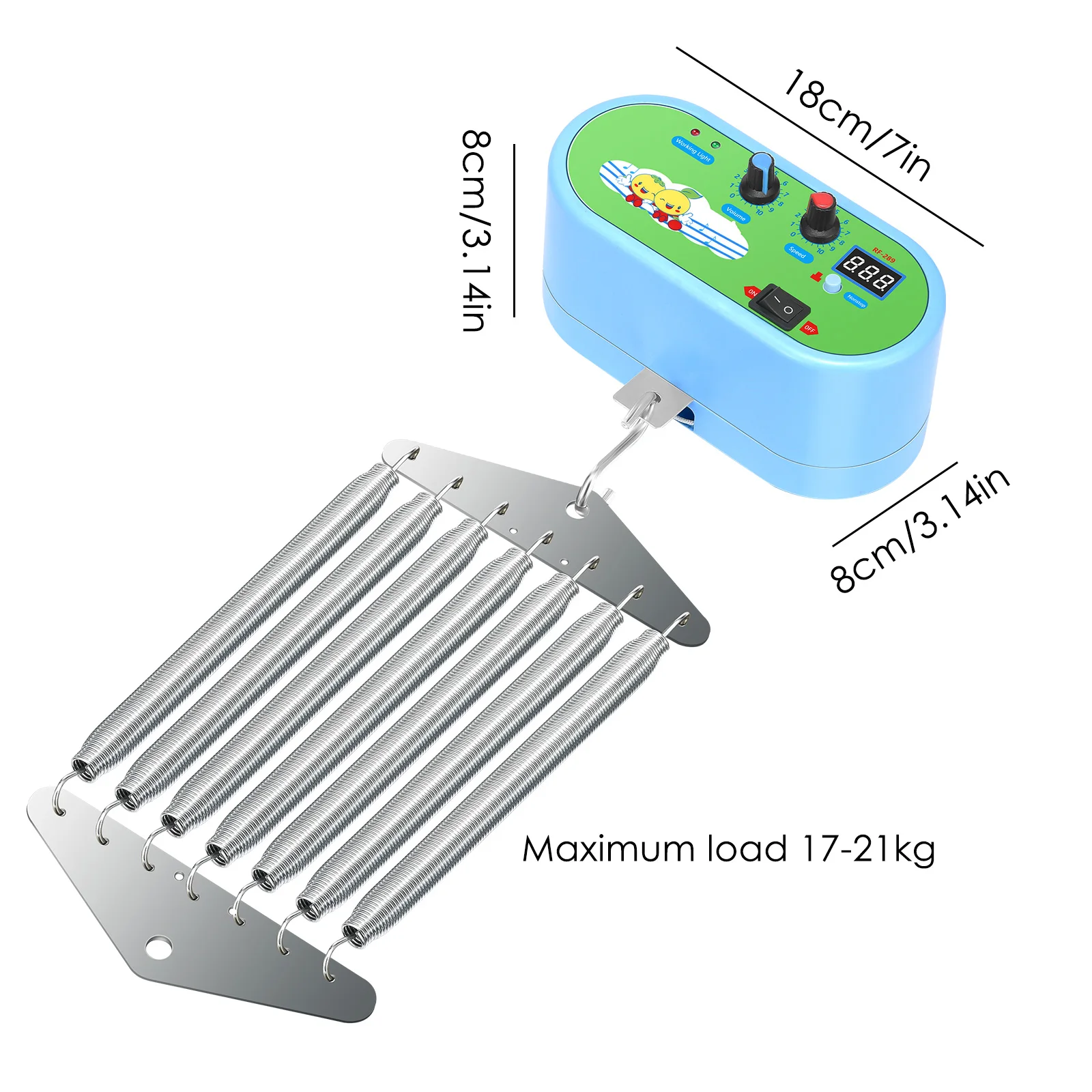 

12W Electric Baby Swing Controller Hanging Electric Cradle Control with Adjustable Timer Swing Spring for Baby Cradle Hammock