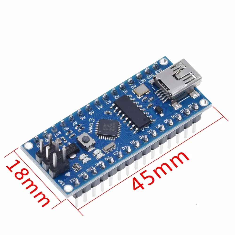 TZT Mini USB с контроллером загрузчика Nano 3,0 совместимый для arduino CH340 USB драйвер 16 МГц NANO V3.0 Atmega328