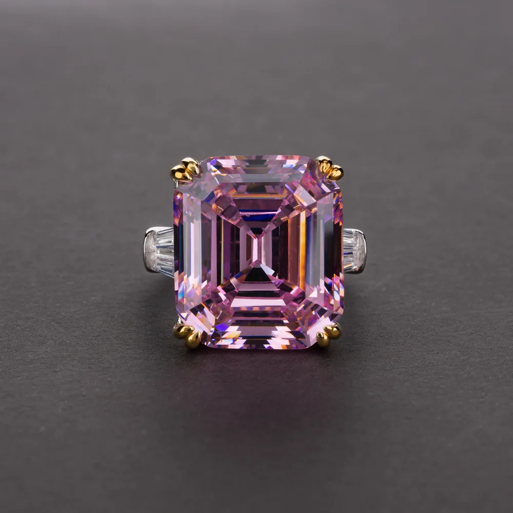 Квадратное серебряное обручальное кольцо импортированное синтетический