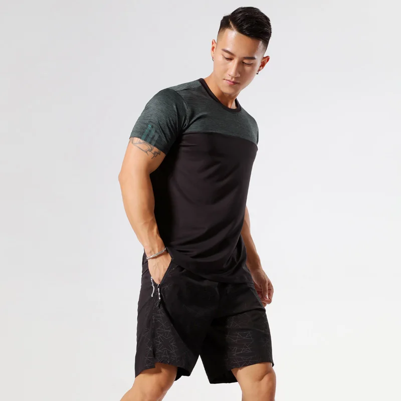 Мужские спортивные костюмы из 2 предметов быстросохнущие комплекты для бега