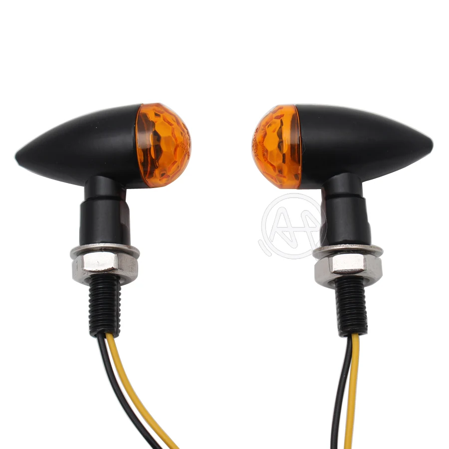 10 мм БОЛТ мотоциклетный поворотный указатель поворота с черными и янтарными