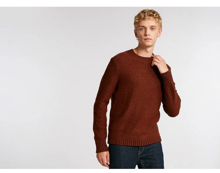 JackJones мужской сплошной цвет шерстяной ткани свитер 218425528