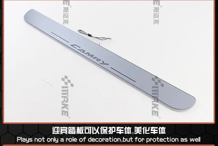 2 шт отличный автомобильный стиль Led движущиеся двери потертости, педаль автомобиля, Накладка на порог подсветка для ступеней для TOYOTA Camry 2011 до