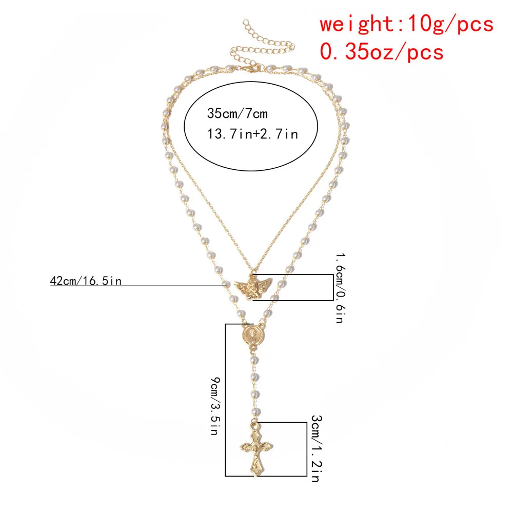 Длинные кисточки крест Иисус Дева Мария четки жемчужные бусы ожерелье Женщины