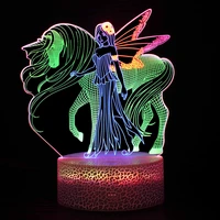 unicorn gifts for girls color changing 3d night lamp atmosphere decor light unicorn lamp for kids toys birthday new year present