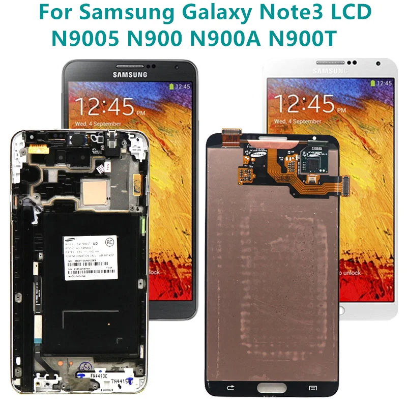 

for Samsung Galaxy Note3 N9005 LCD Display Screen with Touch Digitizer assembly Note 3 N9005 N900 N900A N900TWith Bezel Frame