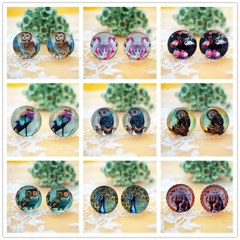 10 шт./лот круглый 20 мм смешанный стеклянный кабошон с деревом жизни для подвесок